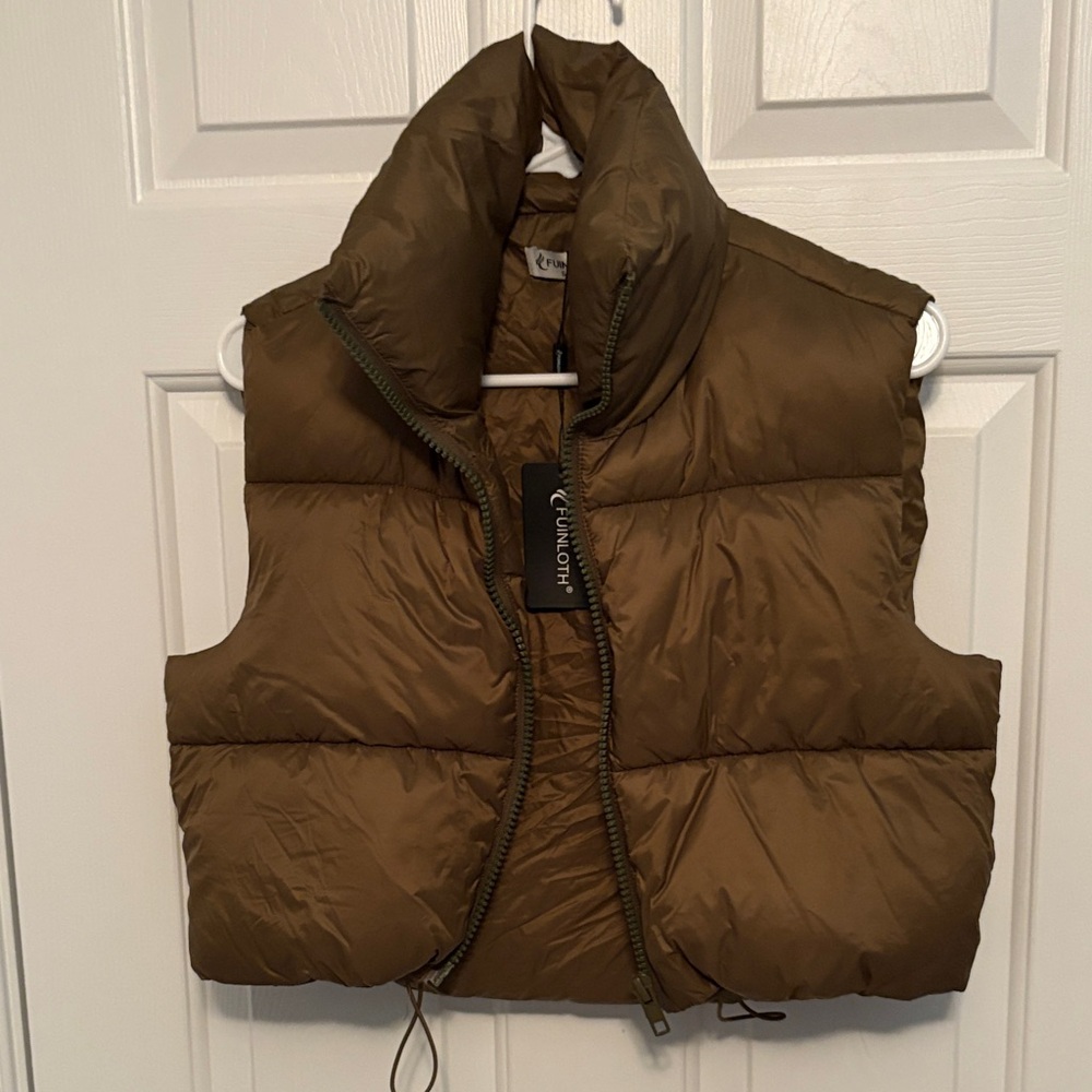 Chic Brown Puffer Vest